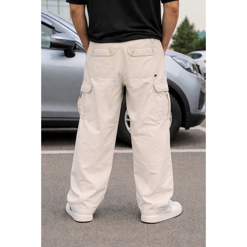 Levis SilverTab Khakis Cargo Pants Mens 33x32 Tan Beige Baggy Wide Leg VTG Y2K